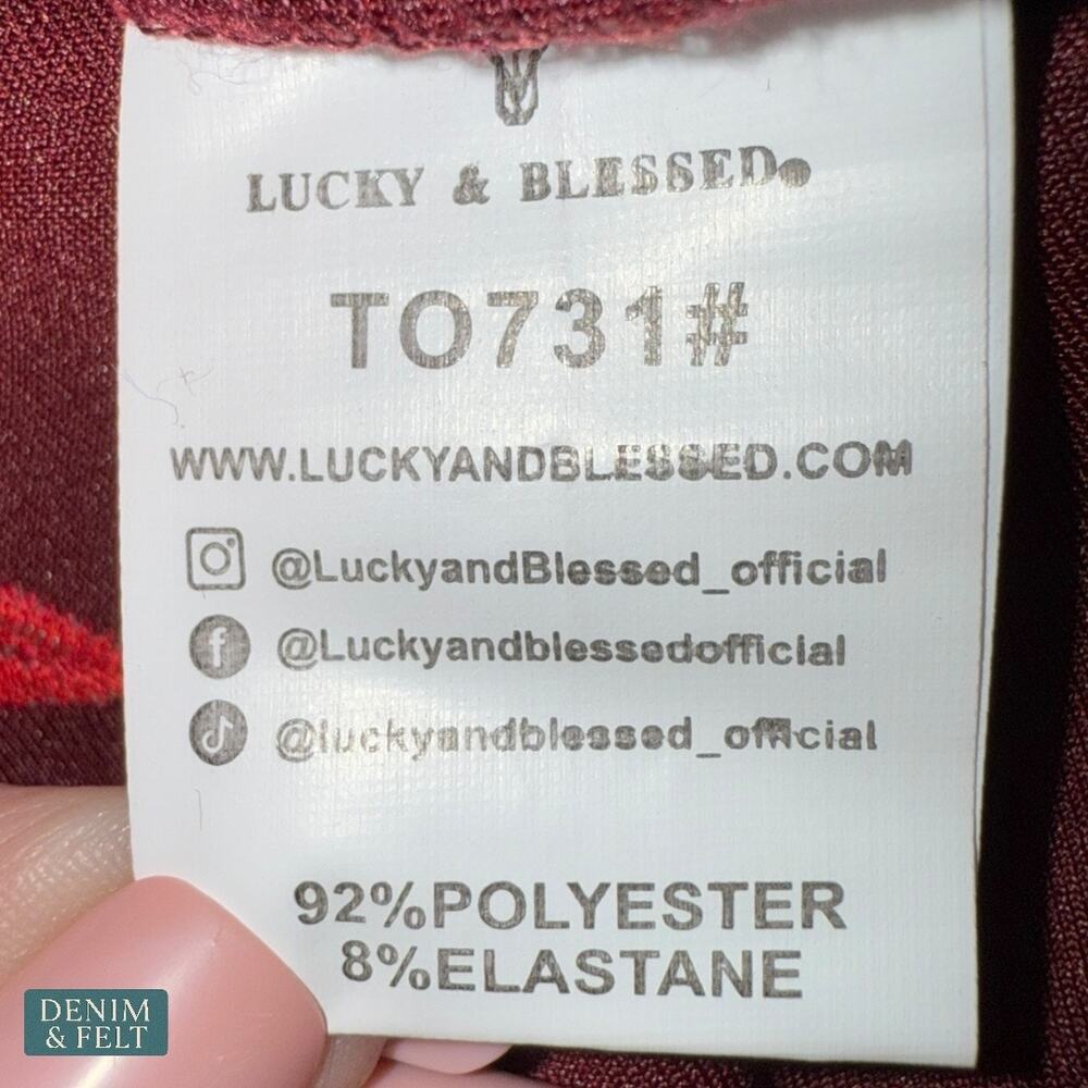 Lucky & Blessed Red Suede Boot Stitch Studded Jacket Western Rodeo NFR~NEW - Picture 15 of 16
